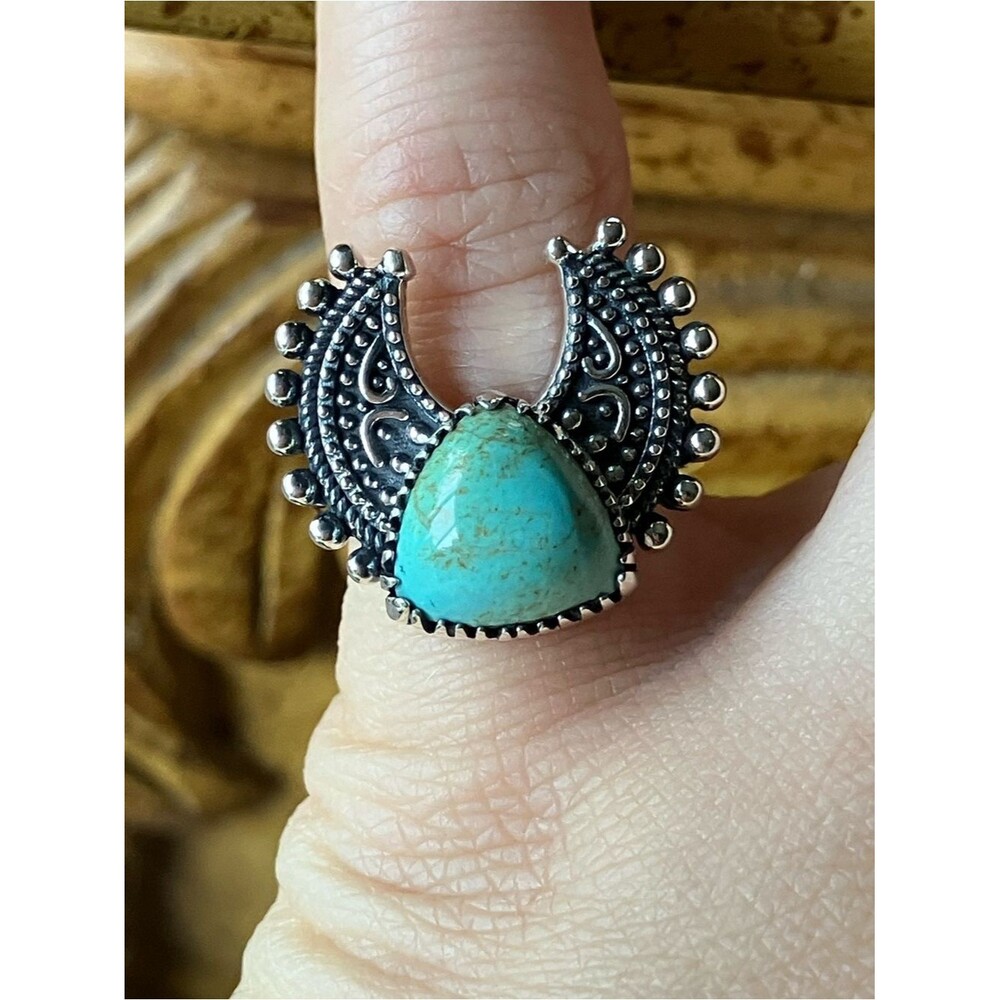 Royston Turquoise Sterling Silver Ring Size 5